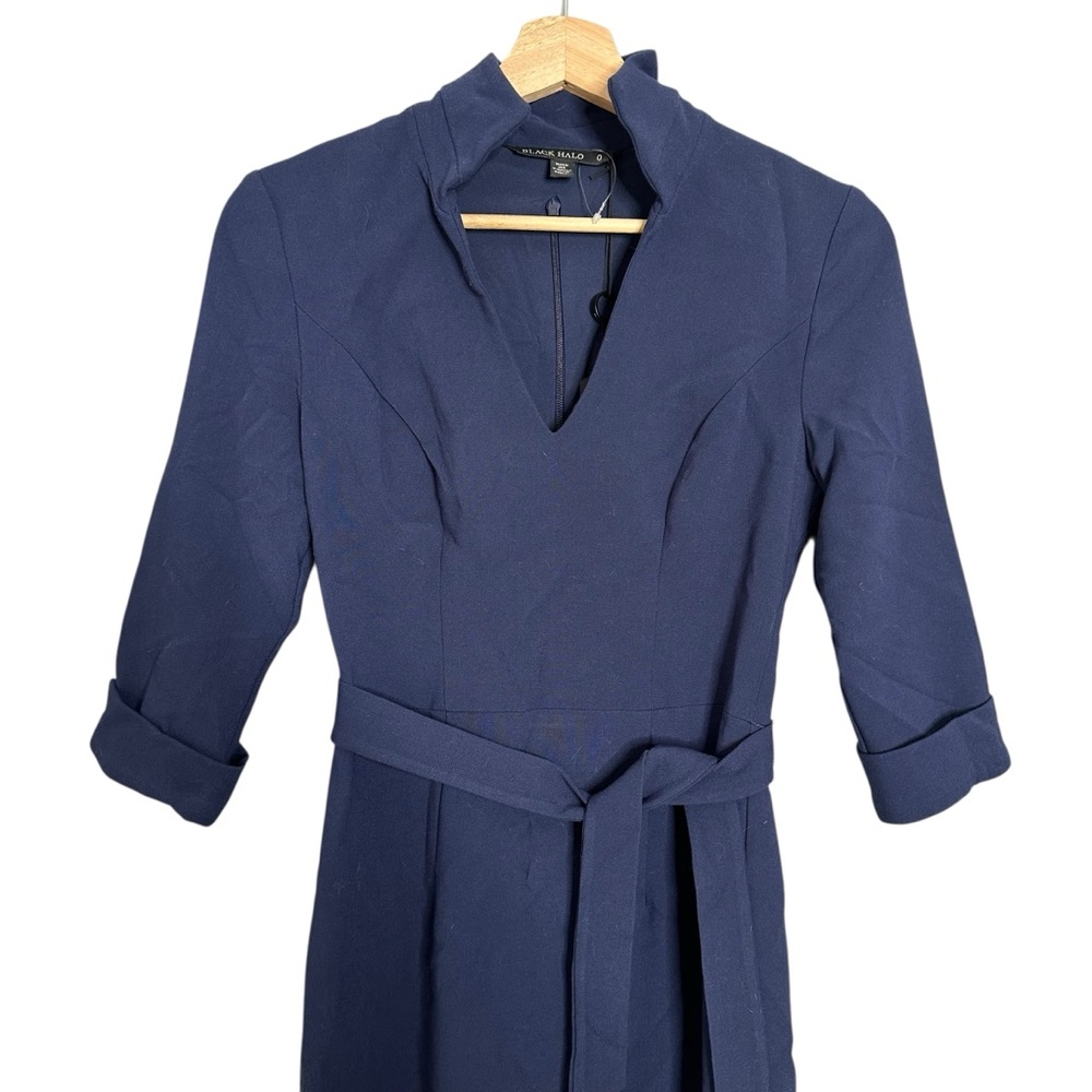 BLACK HALO Madeline Sheath Dress Pacific Blue Size 0 NEW - Picture 12 of 14